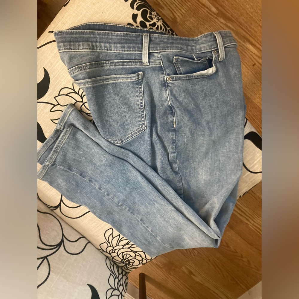 NYDJ Blue Straight Jeans Classic Style sheri slim 14P
